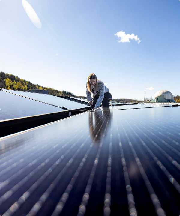Installation av solceller på tak